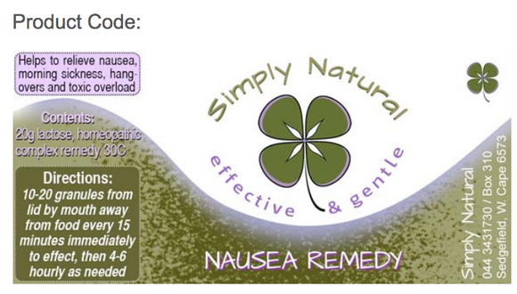 Simply Natural Nausea Remedy 20g