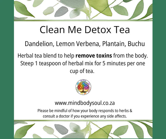 Mind Body Soul Wellness Clean Me Detox Tea