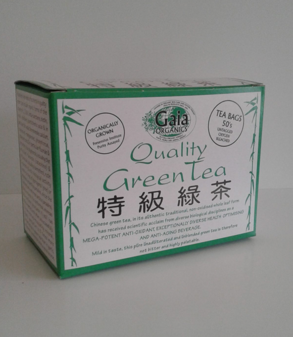 Gaia Organic Green Tea Bags 50's