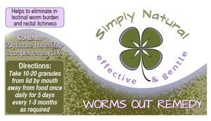 Simply Natural Worms Out Remedy 20g