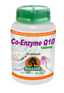 Willow Co-enzyme Q10 (100mg) 30 Capsules