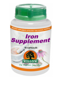 Willow Iron Supplement 50 Capsules