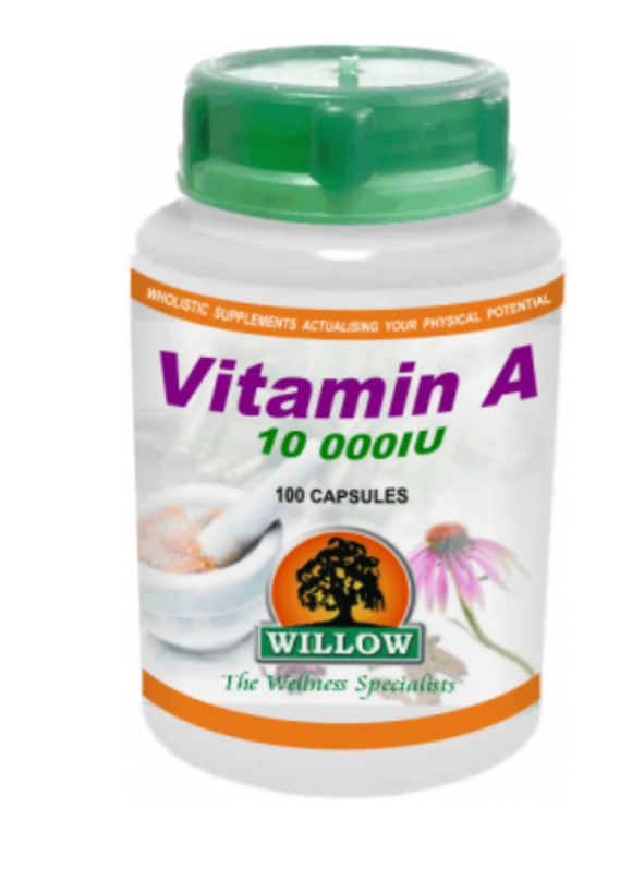Willow Vitamin A 10 000IU 100 Capsules