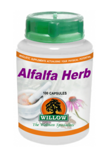 Willow Alfalfa Herb 100 Capsules